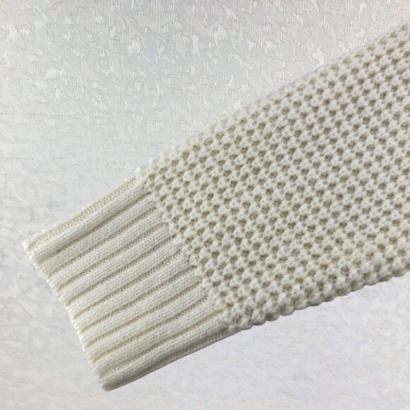 SO Goods For Life Boho Cozy Open-Knit Cream Pullover Crewneck Sweater Size XXL - Picture 6 of 11